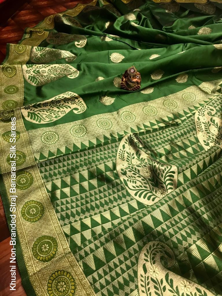 Khushi Non-Branded Straj Banarasi Silk Sarees
