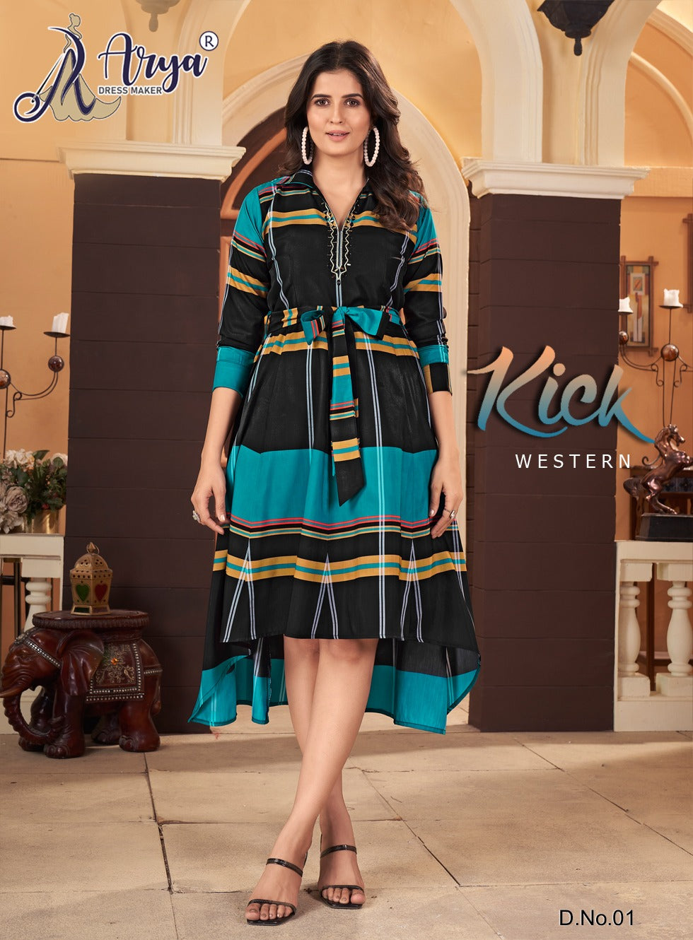 Kick Mirror Work Adm Western Dress
