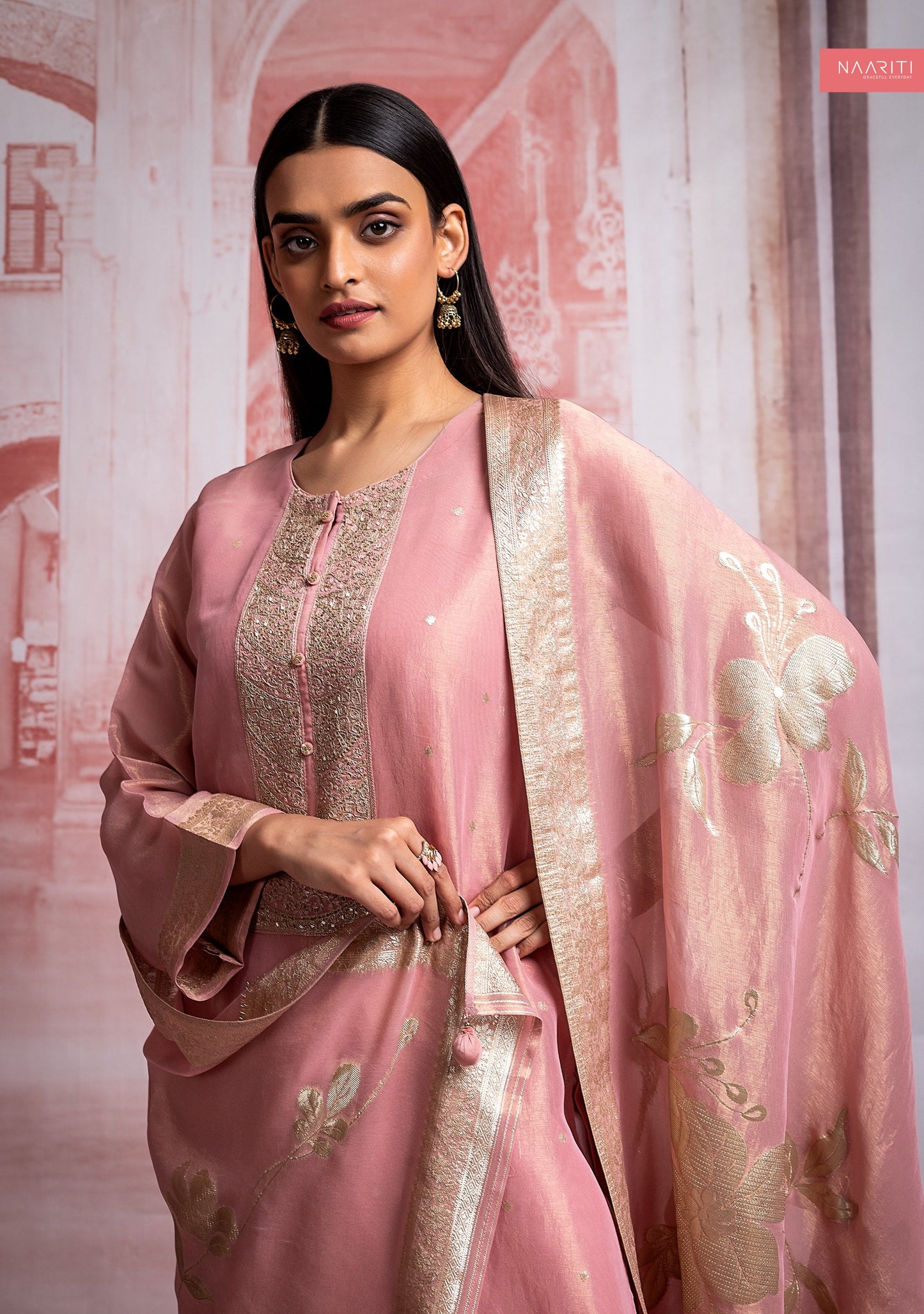 Kishver Naariti Handwork Unstitched Suits