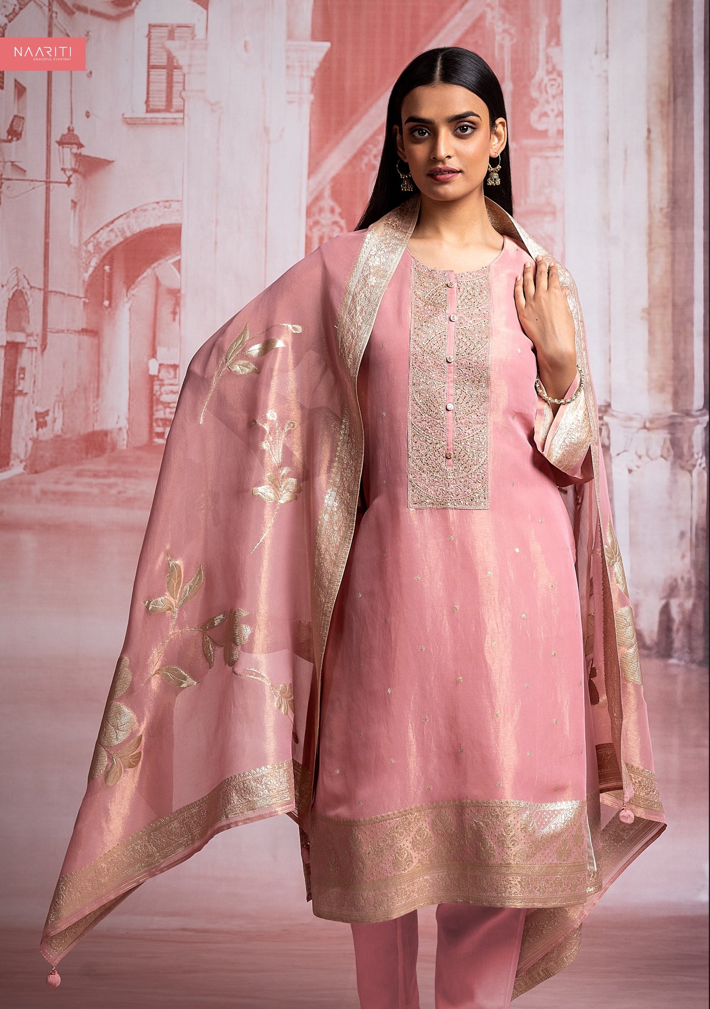 Kishver Naariti Handwork Unstitched Suits