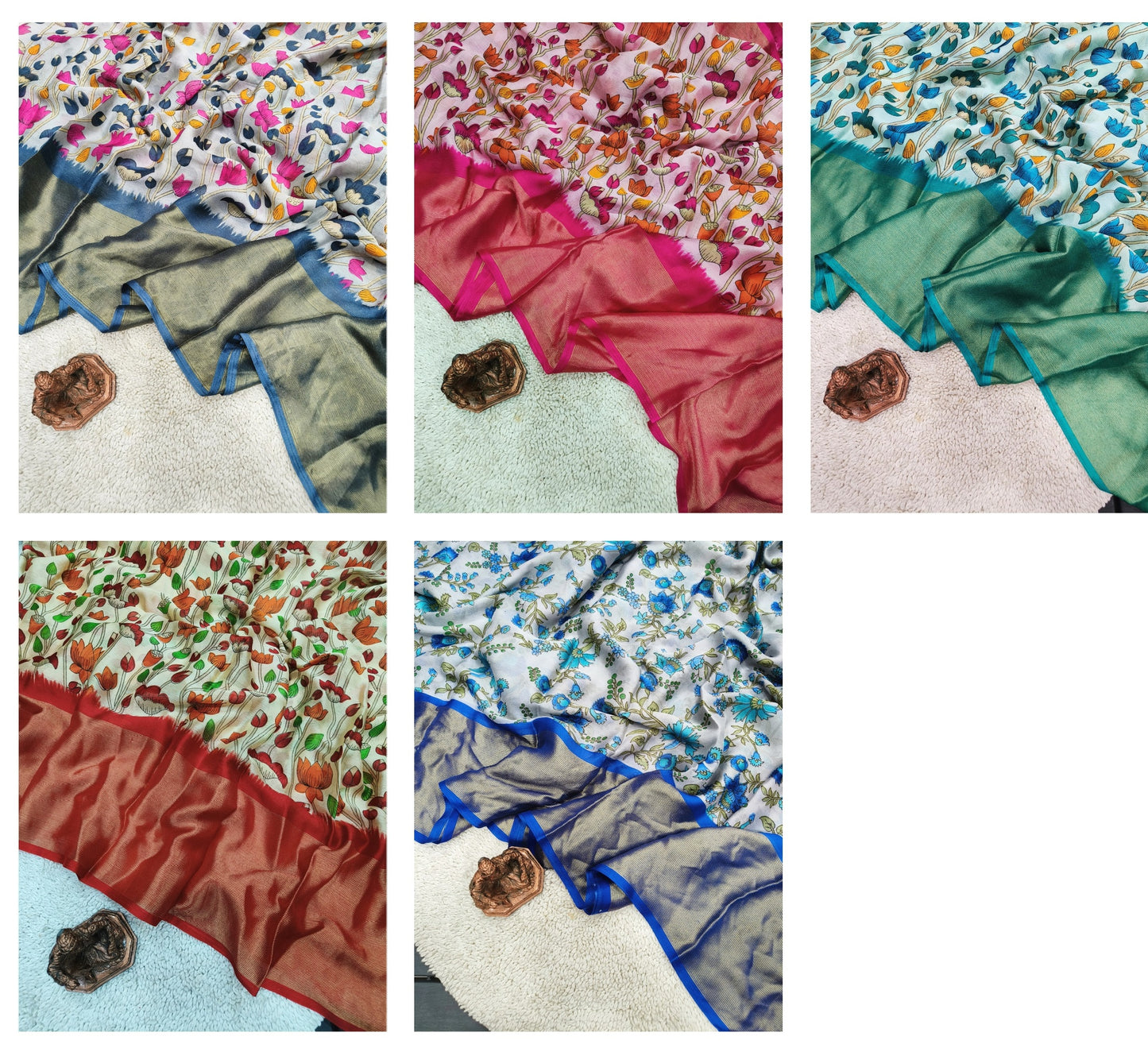 Kodiyak Moss Non-Branded Stvan Moss Chiffon Sarees