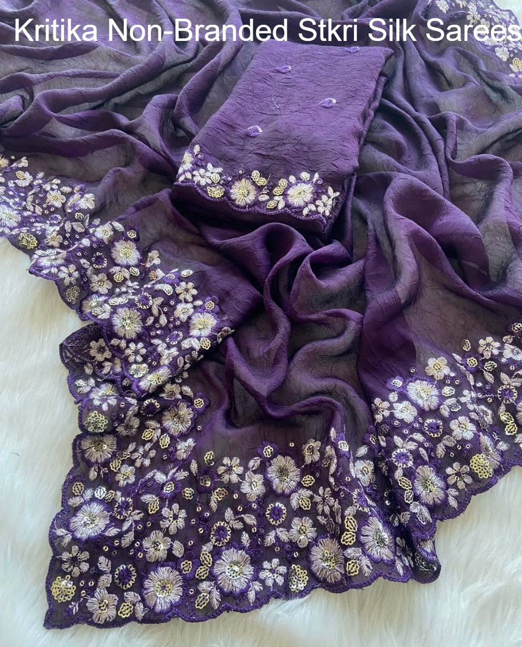 Kritika Non-Branded Stkri Silk Sarees