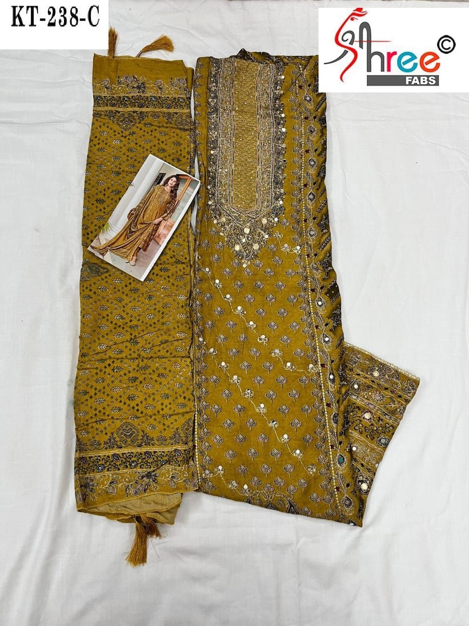 Kt-238-C Shree Fabs Printed Karachi Unstitched Suits