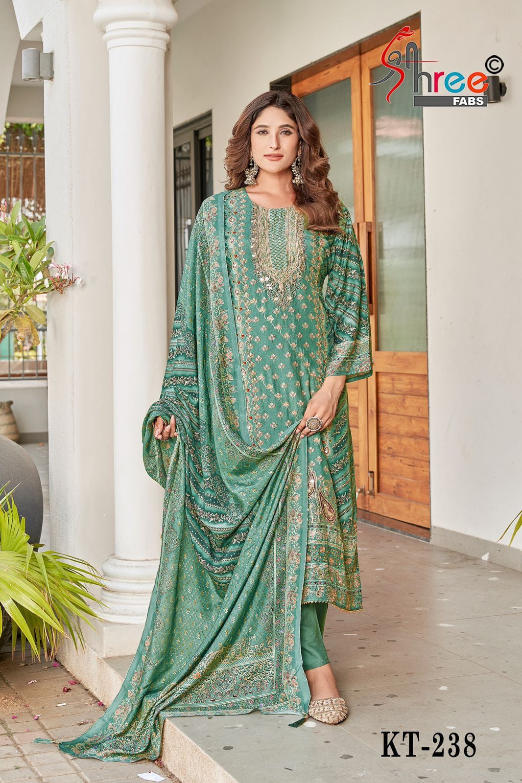 Kt-238 Shree Fabs Printed Karachi Unstitched Suits