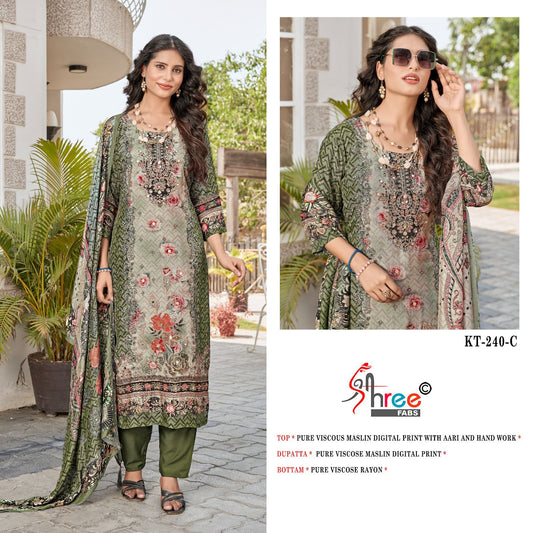 Kt-240C Shree Fabs Pure Viscose Pakistani Salwar Suits