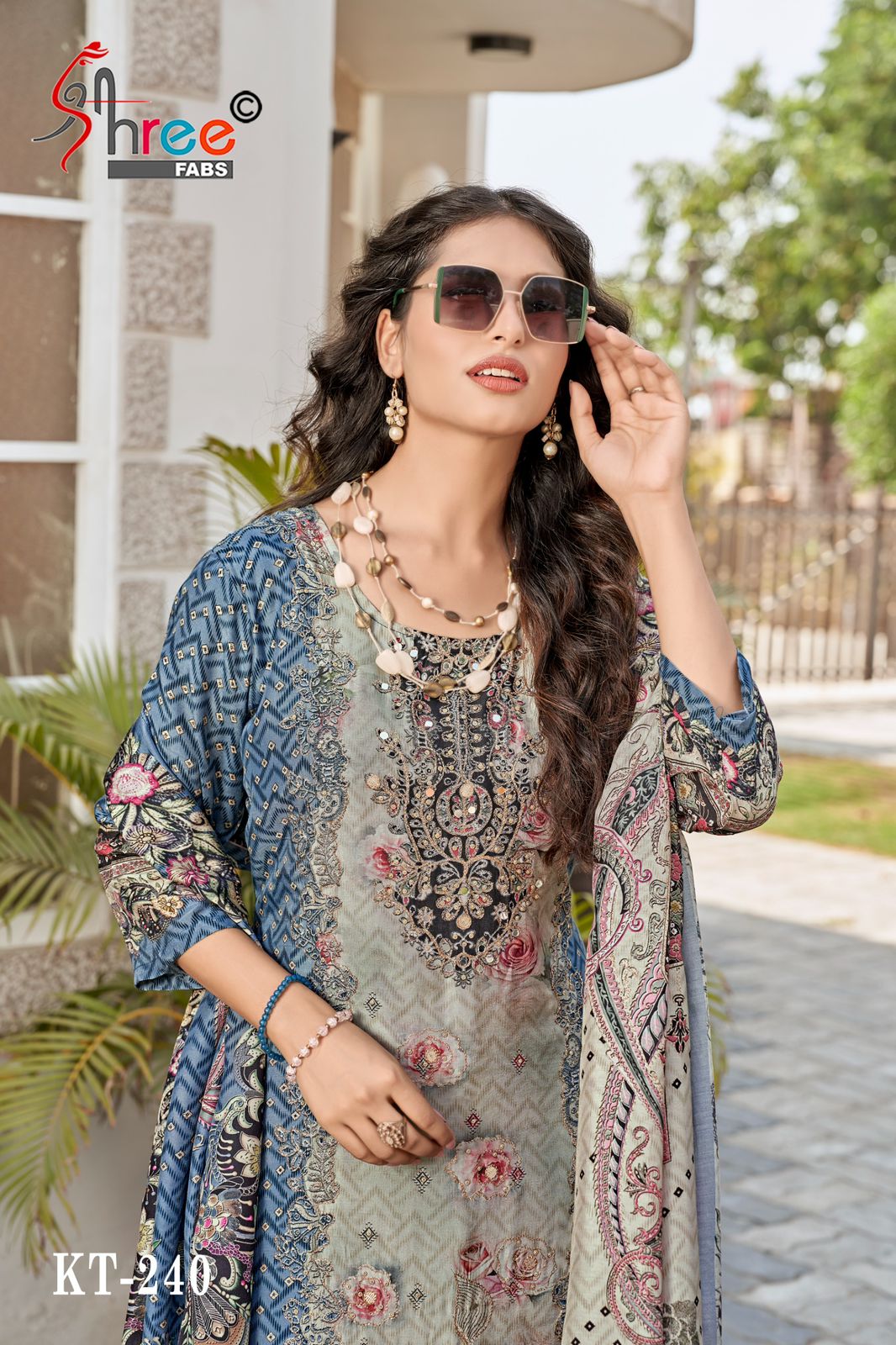 Kt-240 Shree Fabs Printed Karachi Unstitched Suits