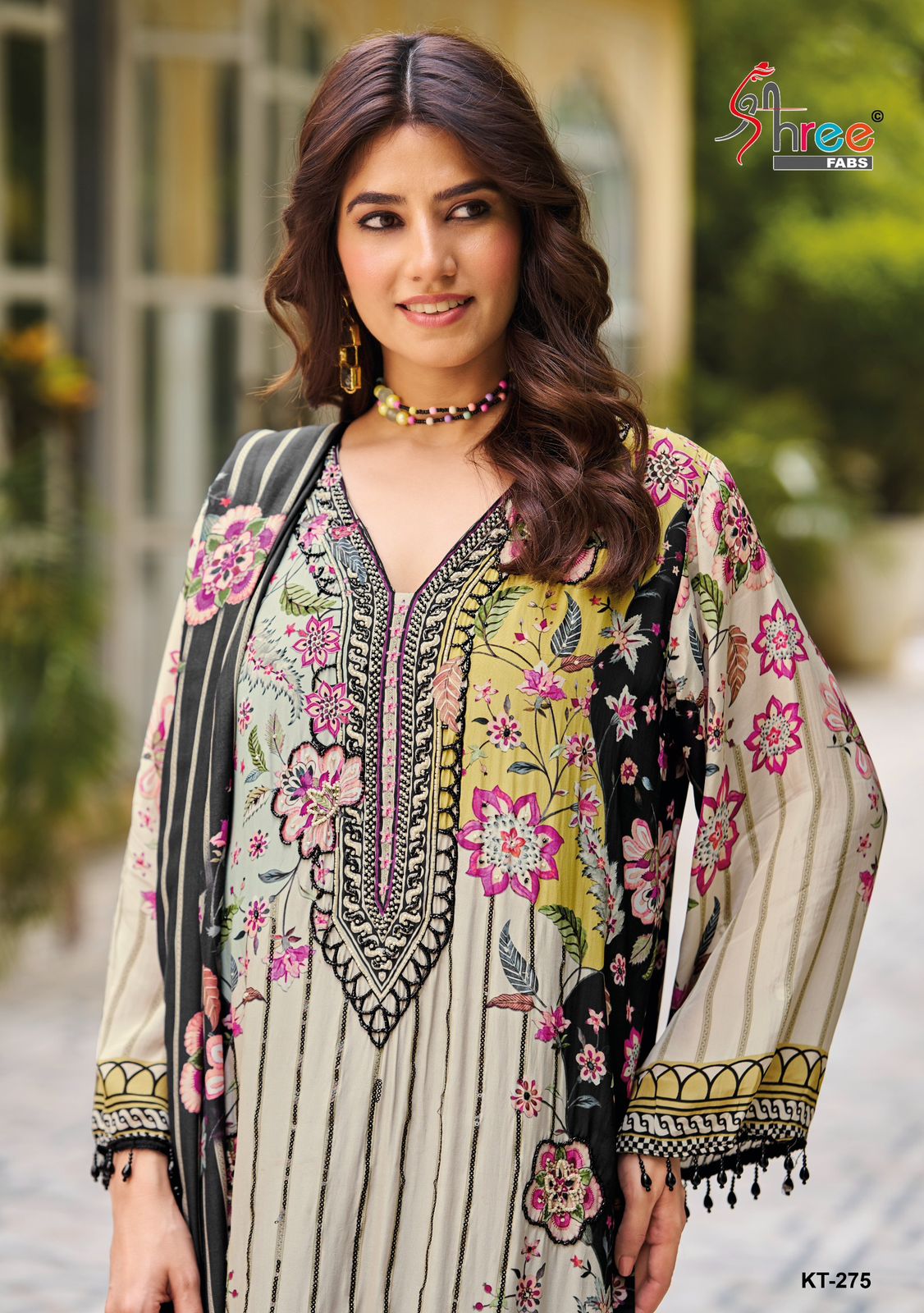 Kt-275 Shree Fabs Printed Karachi Unstitched Suits