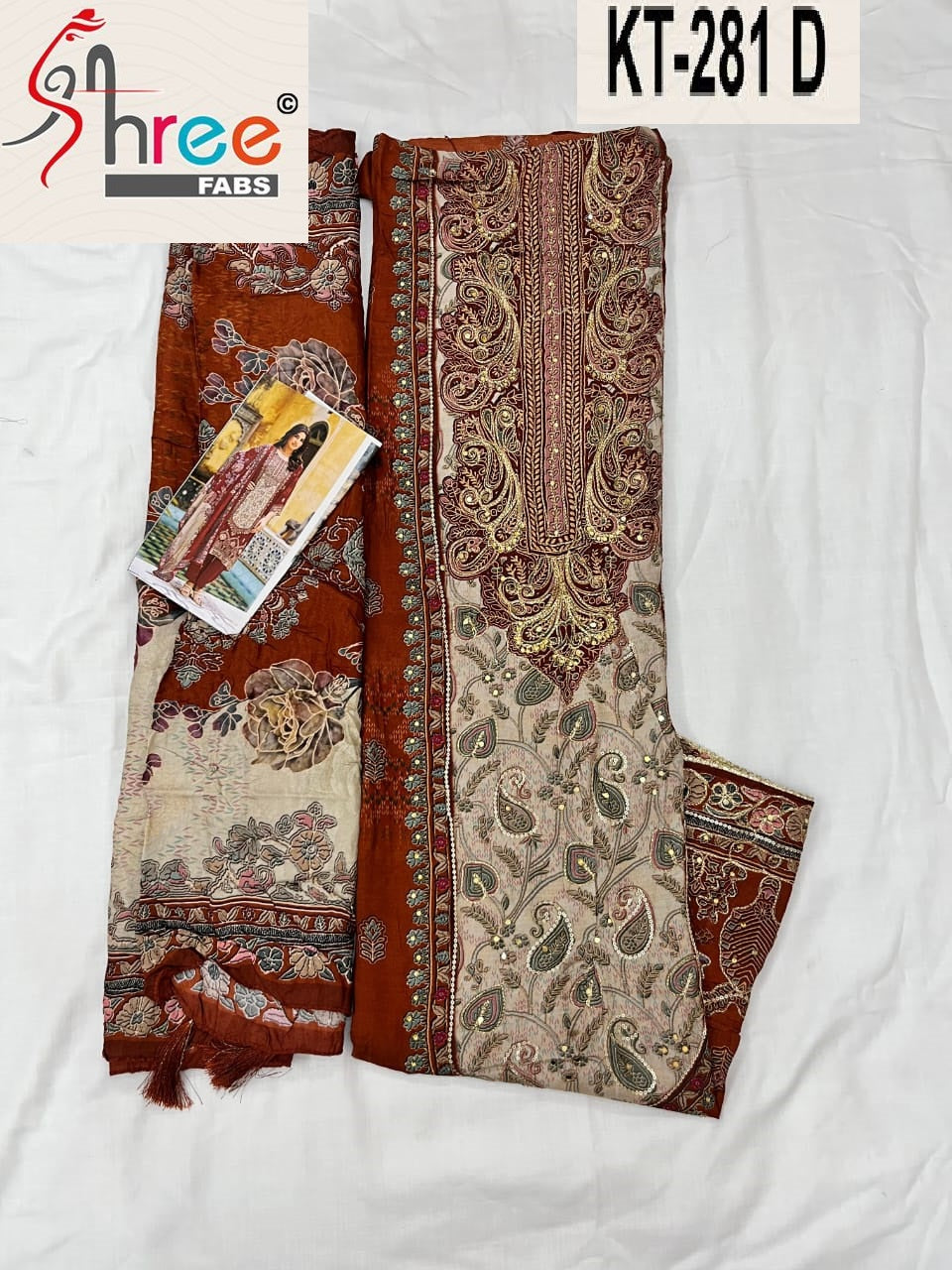 Kt-281 D Shree Fabs Printed Karachi Unstitched Suits