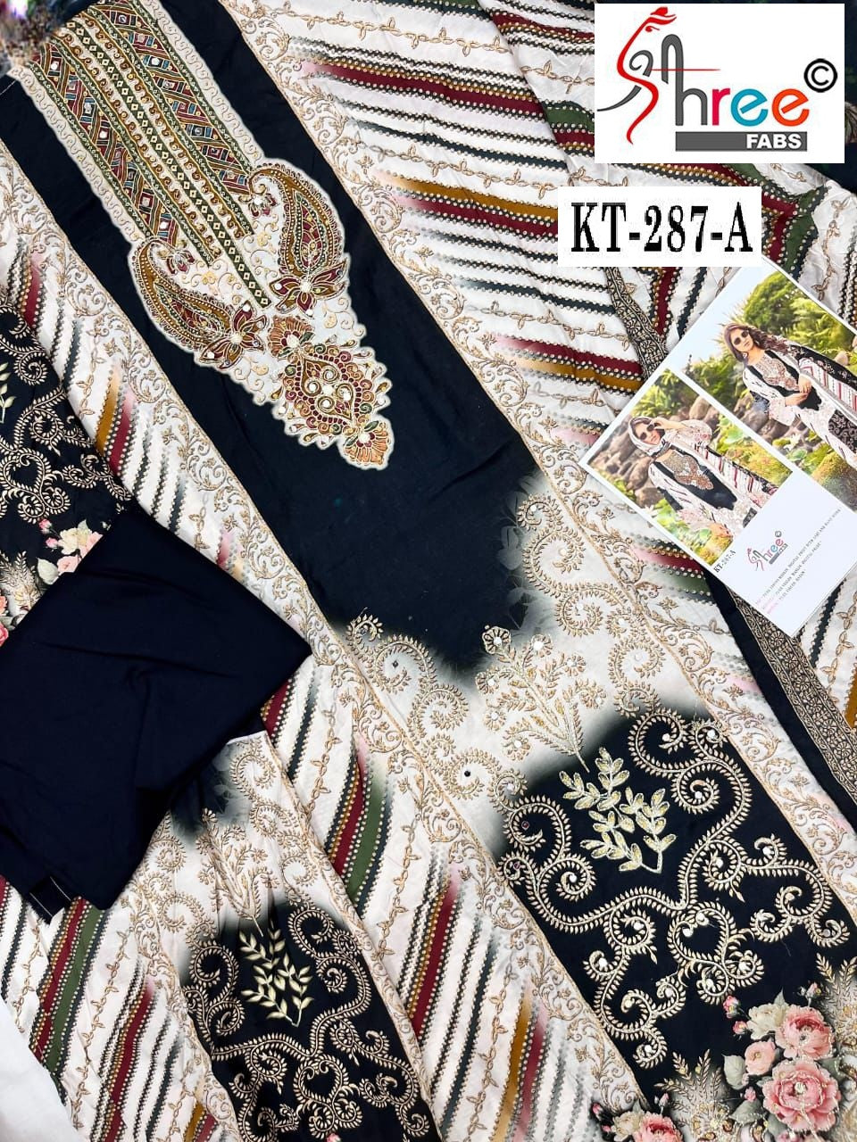 Kt-287-A Shree Fabs Printed Karachi Unstitched Suits