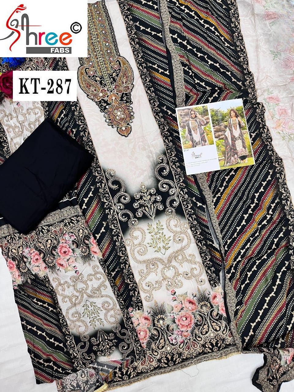 Kt-287 Shree Fabs Printed Karachi Unstitched Suits