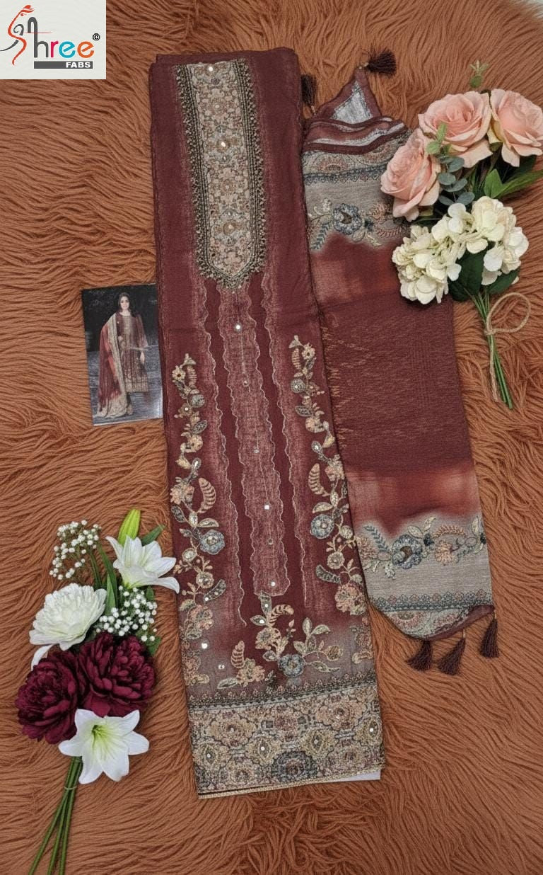 Kt-298-C Shree Fabs Pure Viscose Pakistani Salwar Suits