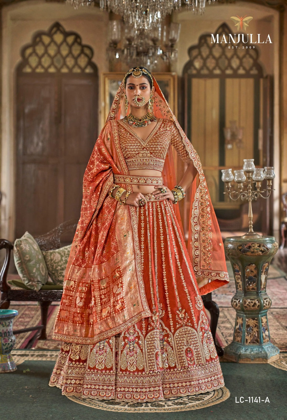 Lc-1141-A Dulhan Vol-1 Manjulla Silk Lehenga Choli