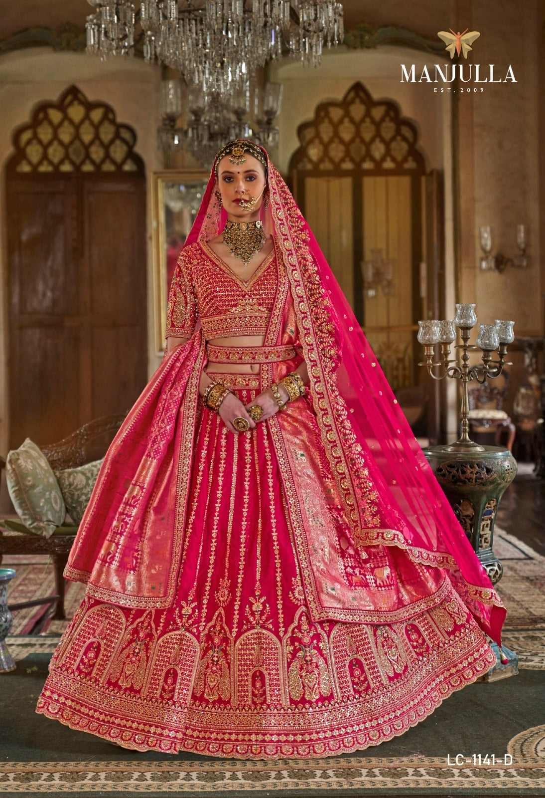 Lc-1141-D Dulhan Vol-1 Manjulla Silk Lehenga Choli