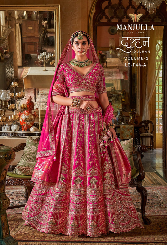 Lc-1144-A Dulhan Vol-2 Manjulla Silk Lehenga Choli