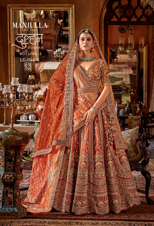 Lc-1144-C Dulhan Vol-2 Manjulla Silk Lehenga Choli