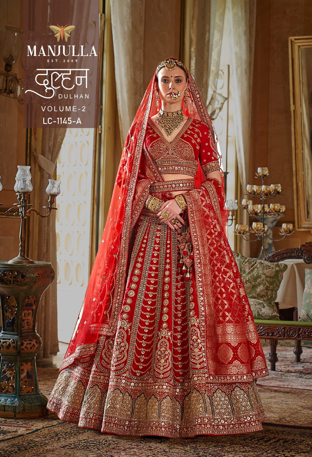 Lc-1145-A Dulhan Vol-2 Manjulla Silk Lehenga Choli