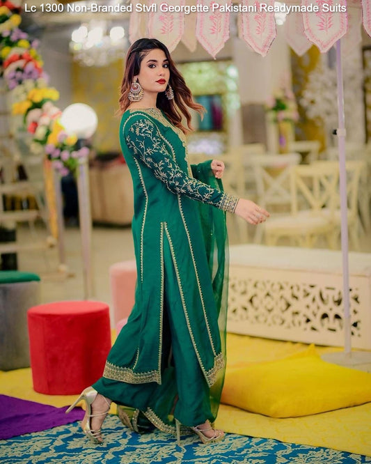 Lc 1300 Non-Branded Stvfl Georgette Pakistani Readymade Suits