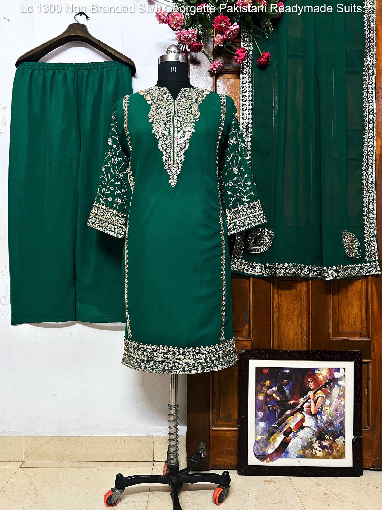 Lc 1300 Non-Branded Stvfl Georgette Pakistani Readymade Suits