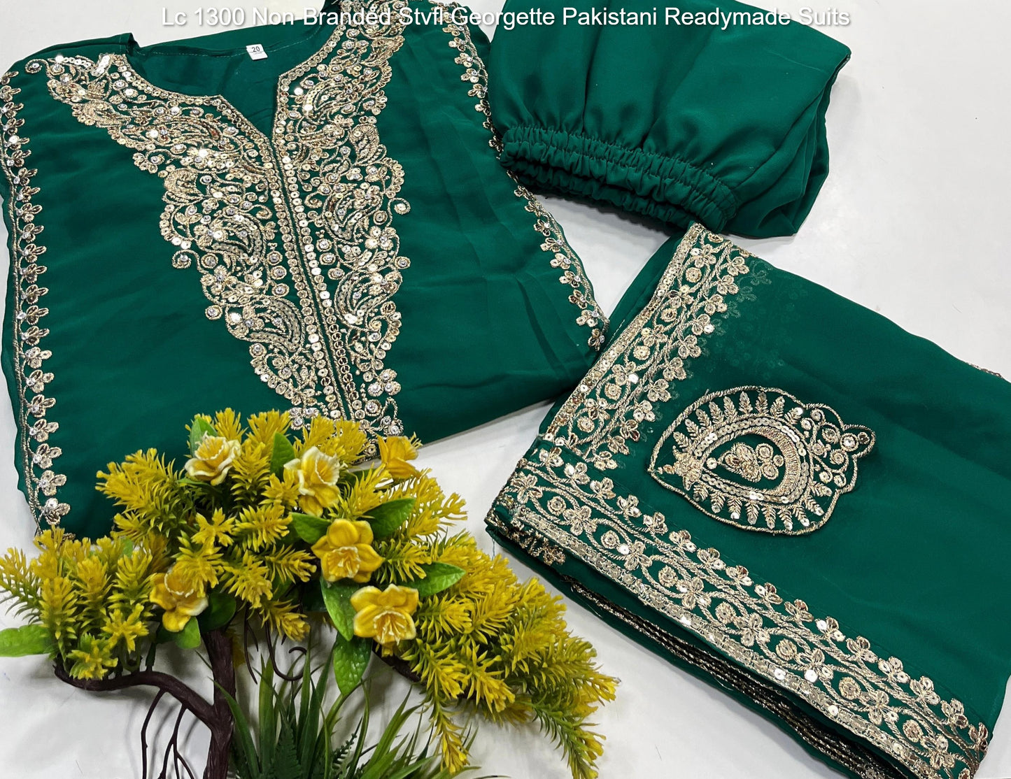 Lc 1300 Non-Branded Stvfl Georgette Pakistani Readymade Suits