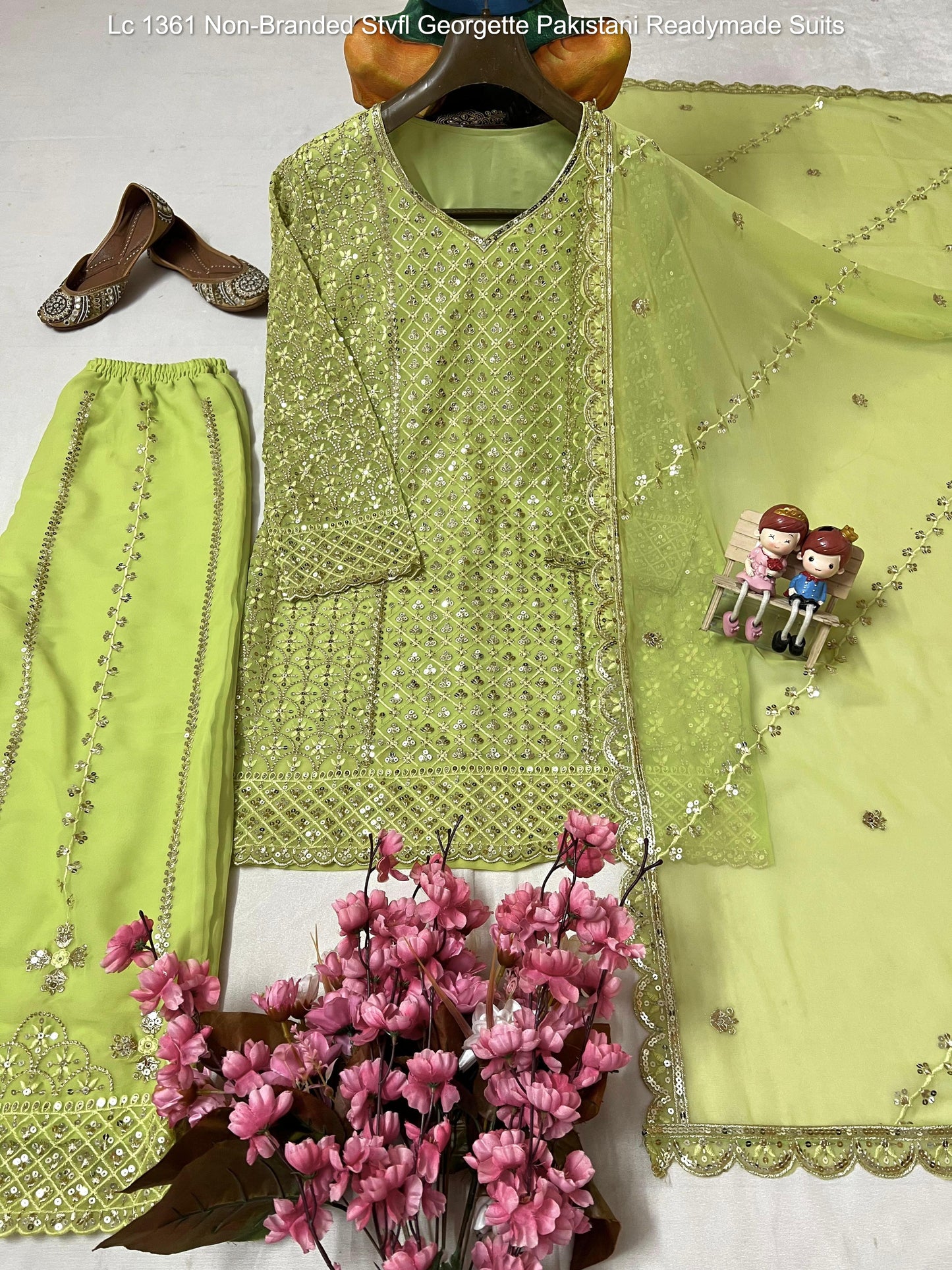 Lc 1361 Non-Branded Stvfl Georgette Pakistani Readymade Suits