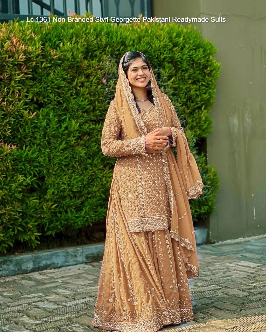 Lc 1361 Non-Branded Stvfl Georgette Pakistani Readymade Suits