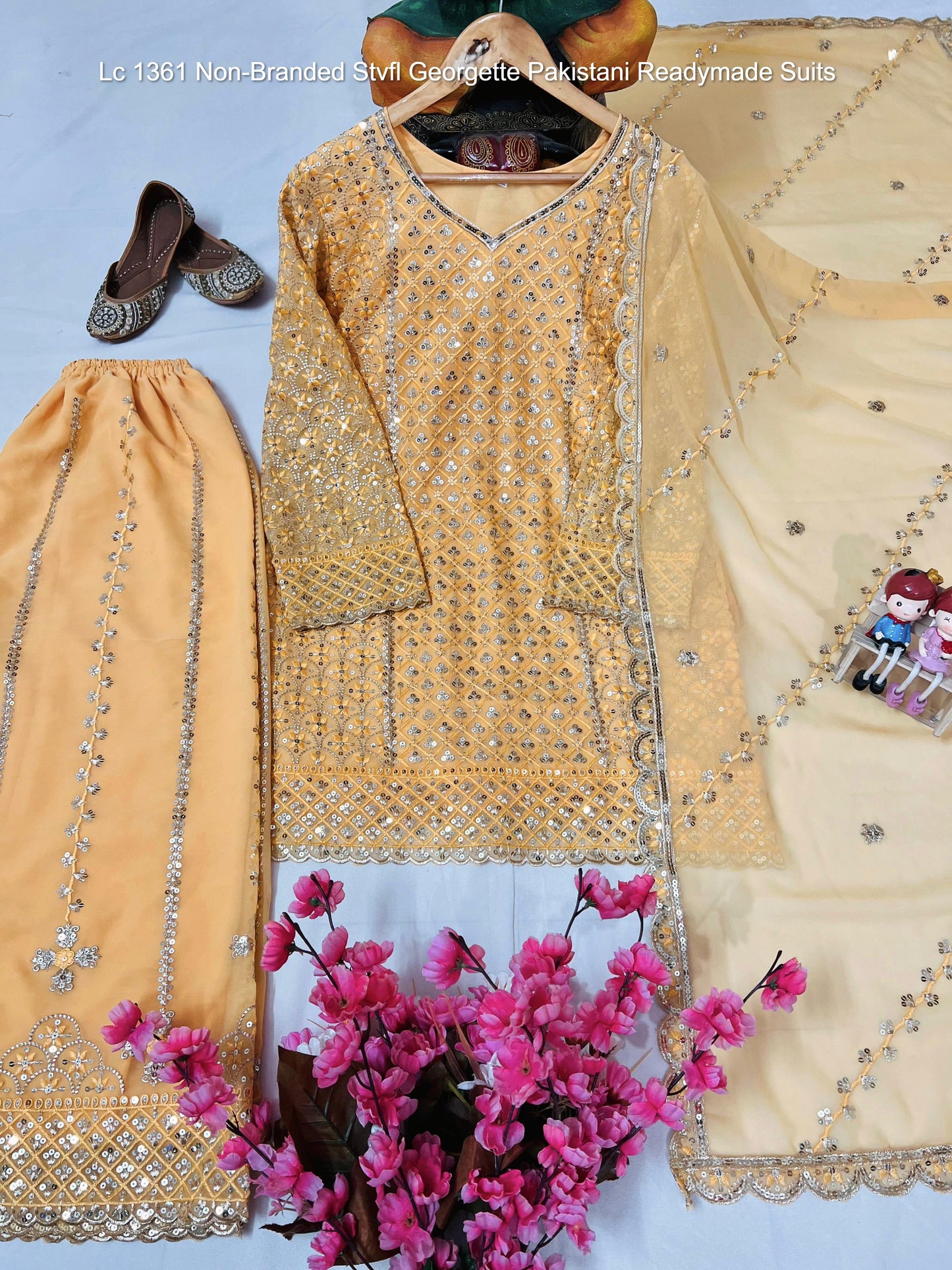 Lc 1361 Non-Branded Stvfl Georgette Pakistani Readymade Suits