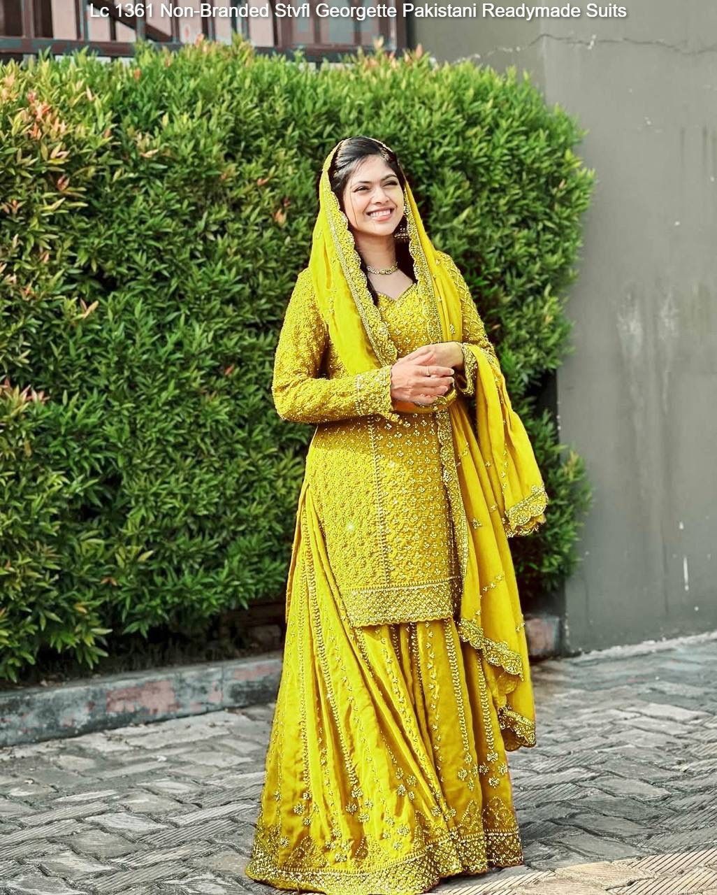 Lc 1361 Non-Branded Stvfl Georgette Pakistani Readymade Suits