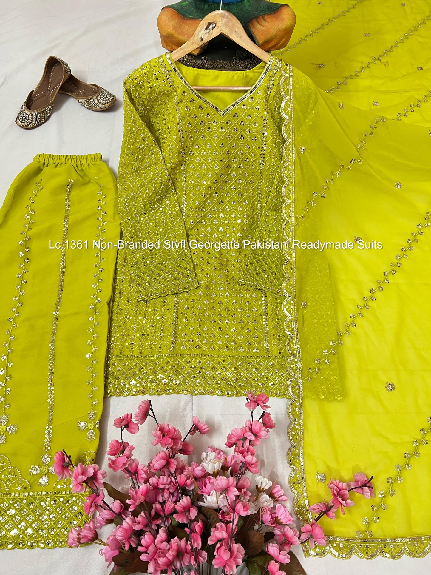 Lc 1361 Non-Branded Stvfl Georgette Pakistani Readymade Suits