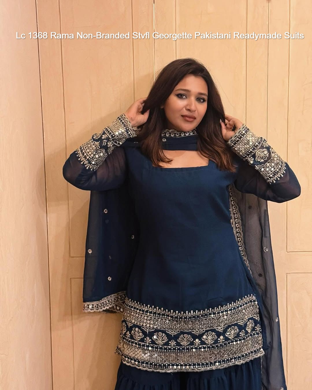 Lc 1368 Rama Non-Branded Stvfl Georgette Pakistani Readymade Suits