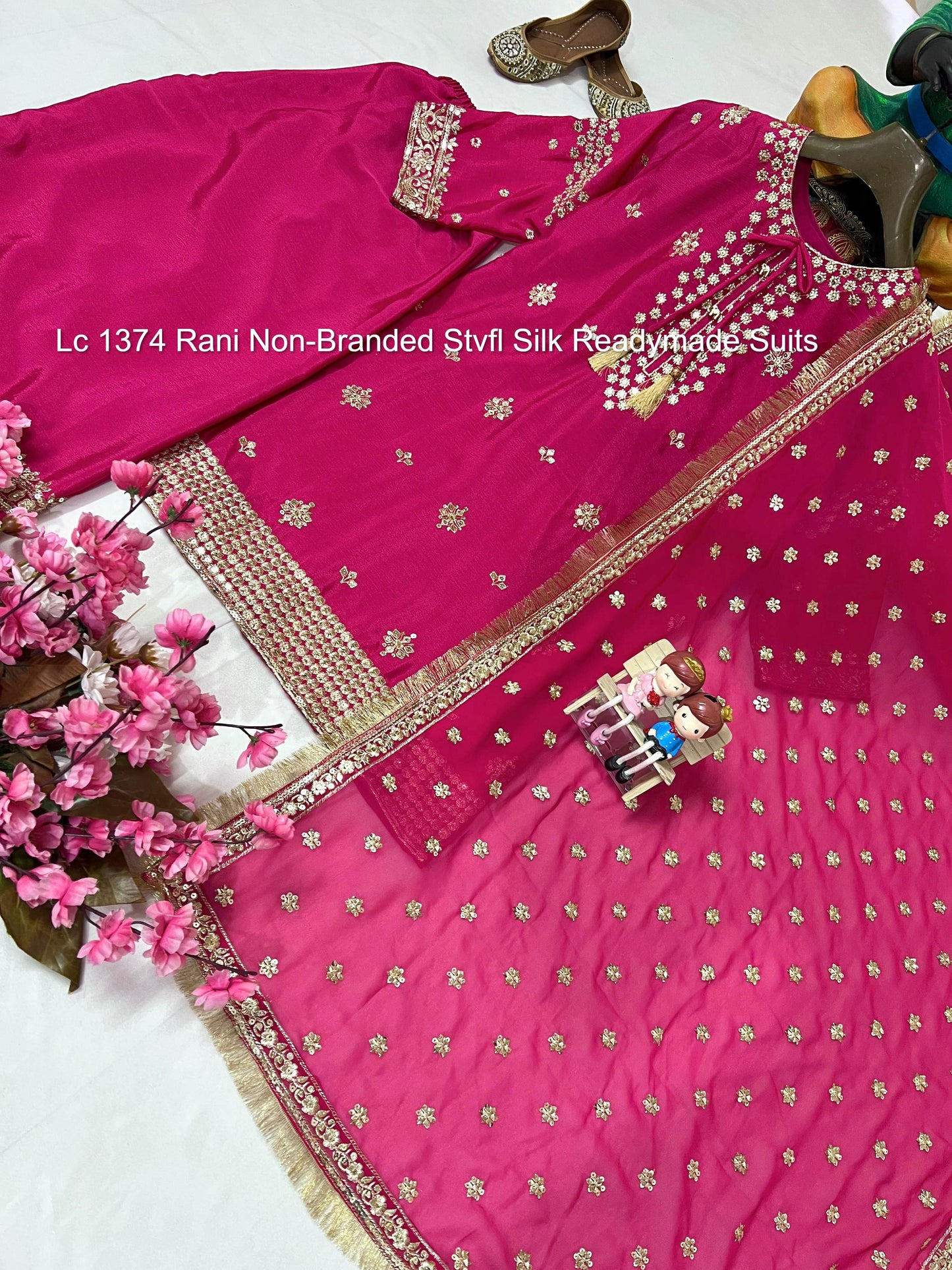 Lc 1374 Rani Non-Branded Stvfl Silk Readymade Suits