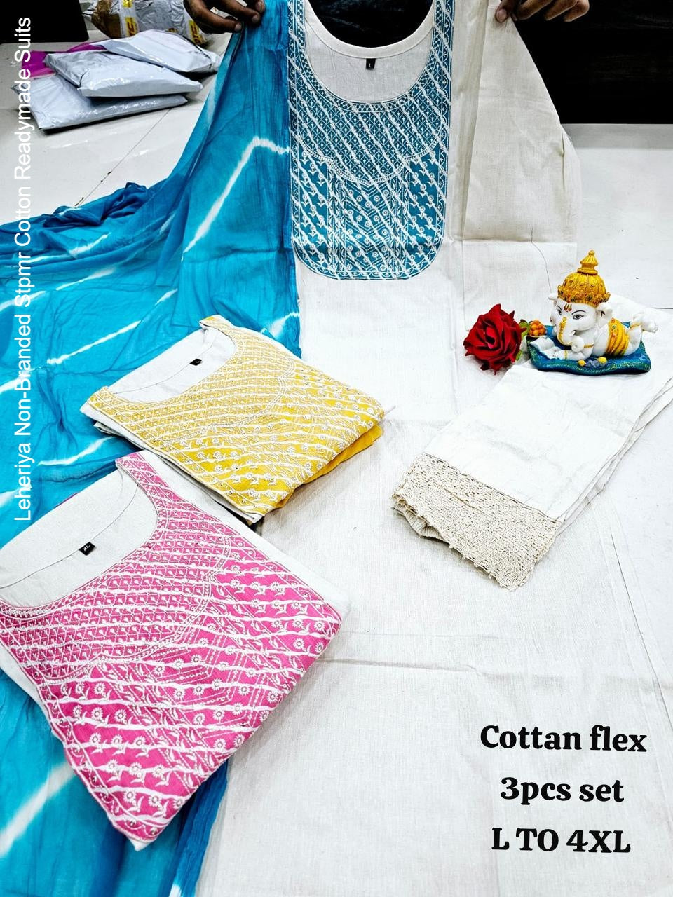 Leheriya Non-Branded Stpmr Cotton Readymade Suits