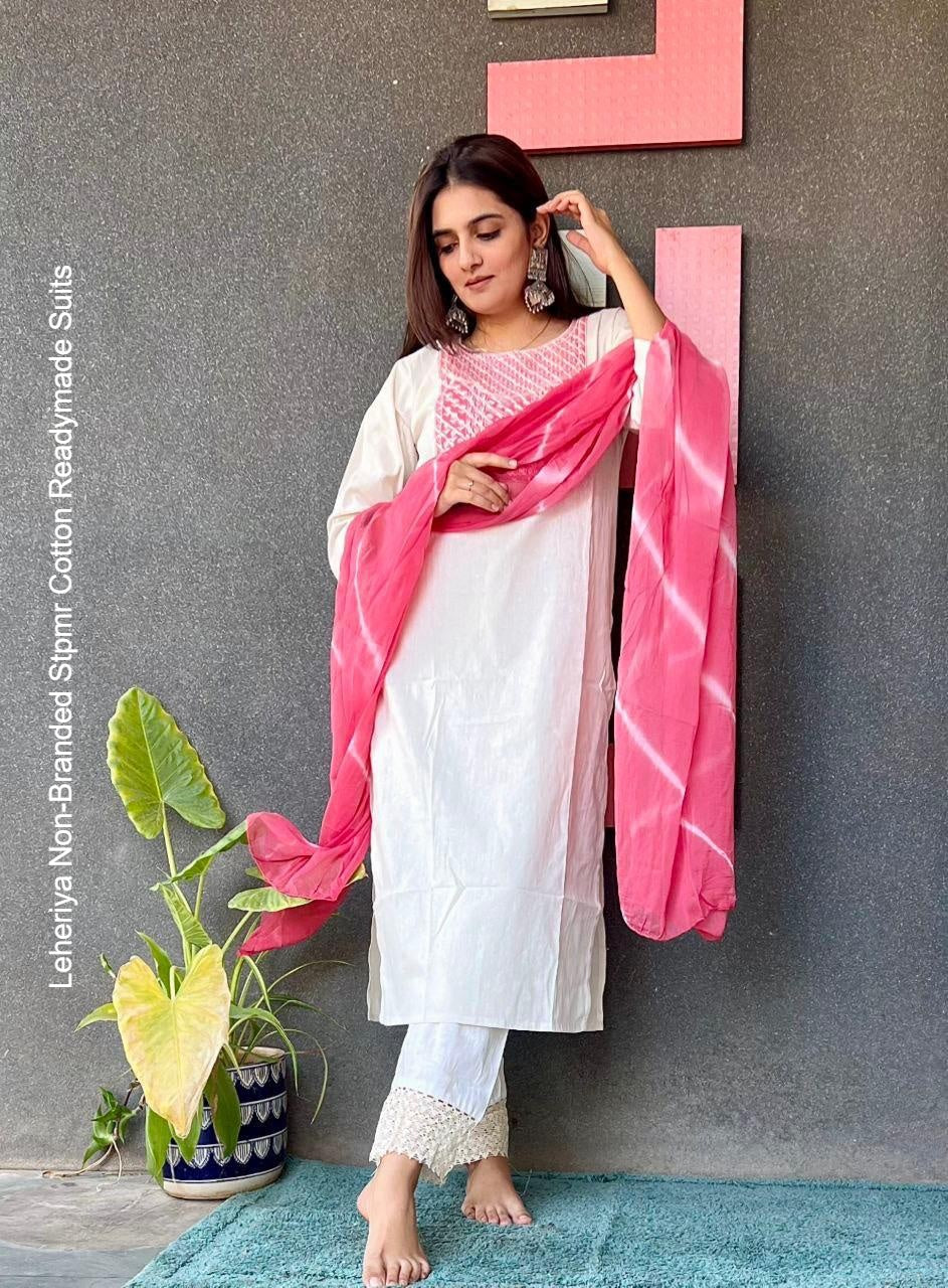 Leheriya Non-Branded Stpmr Cotton Readymade Suits