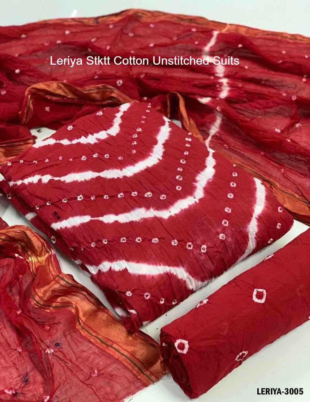 Leriya Stktt Cotton Unstitched Suits