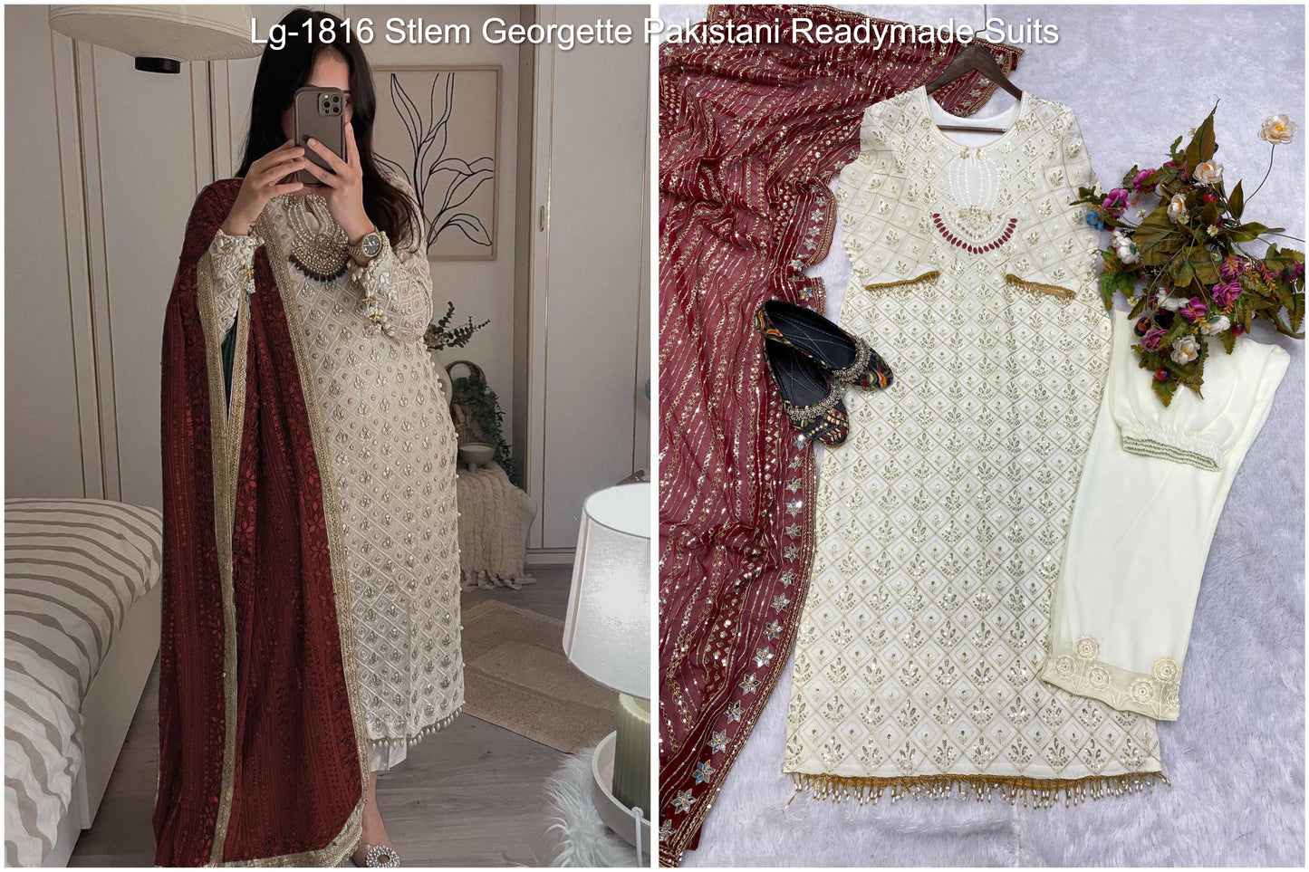 Lg-1816 Stlem Georgette Pakistani Readymade Suits