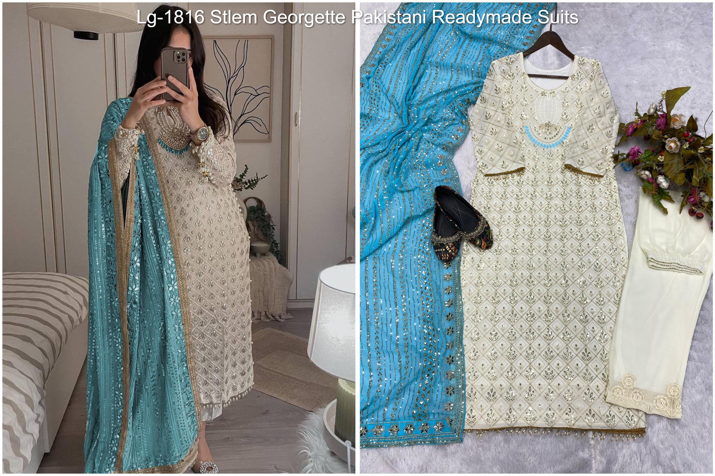 Lg-1816 Stlem Georgette Pakistani Readymade Suits
