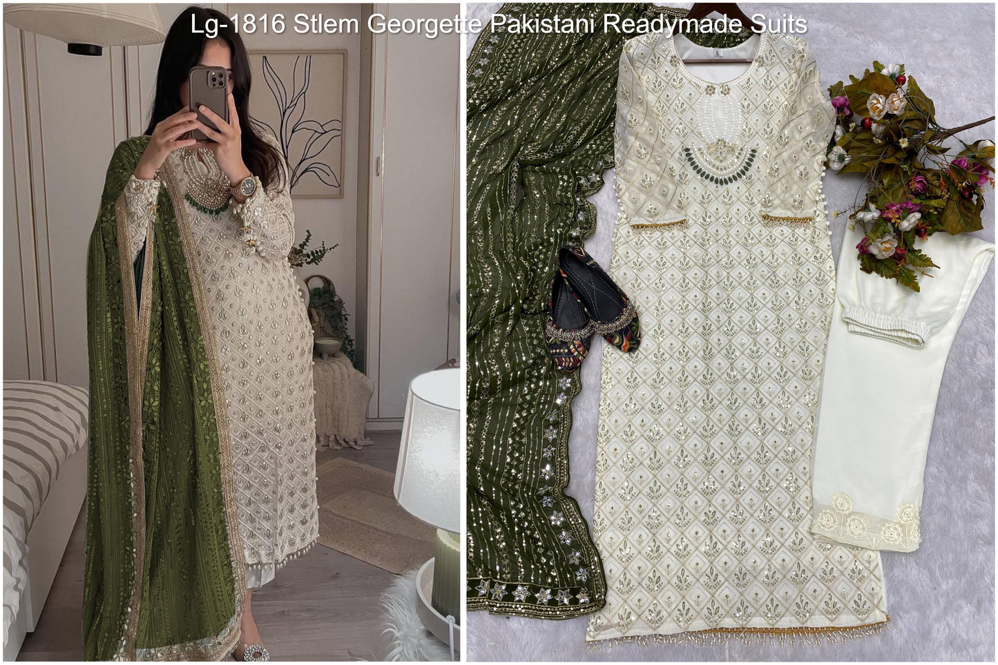 Lg-1816 Stlem Georgette Pakistani Readymade Suits