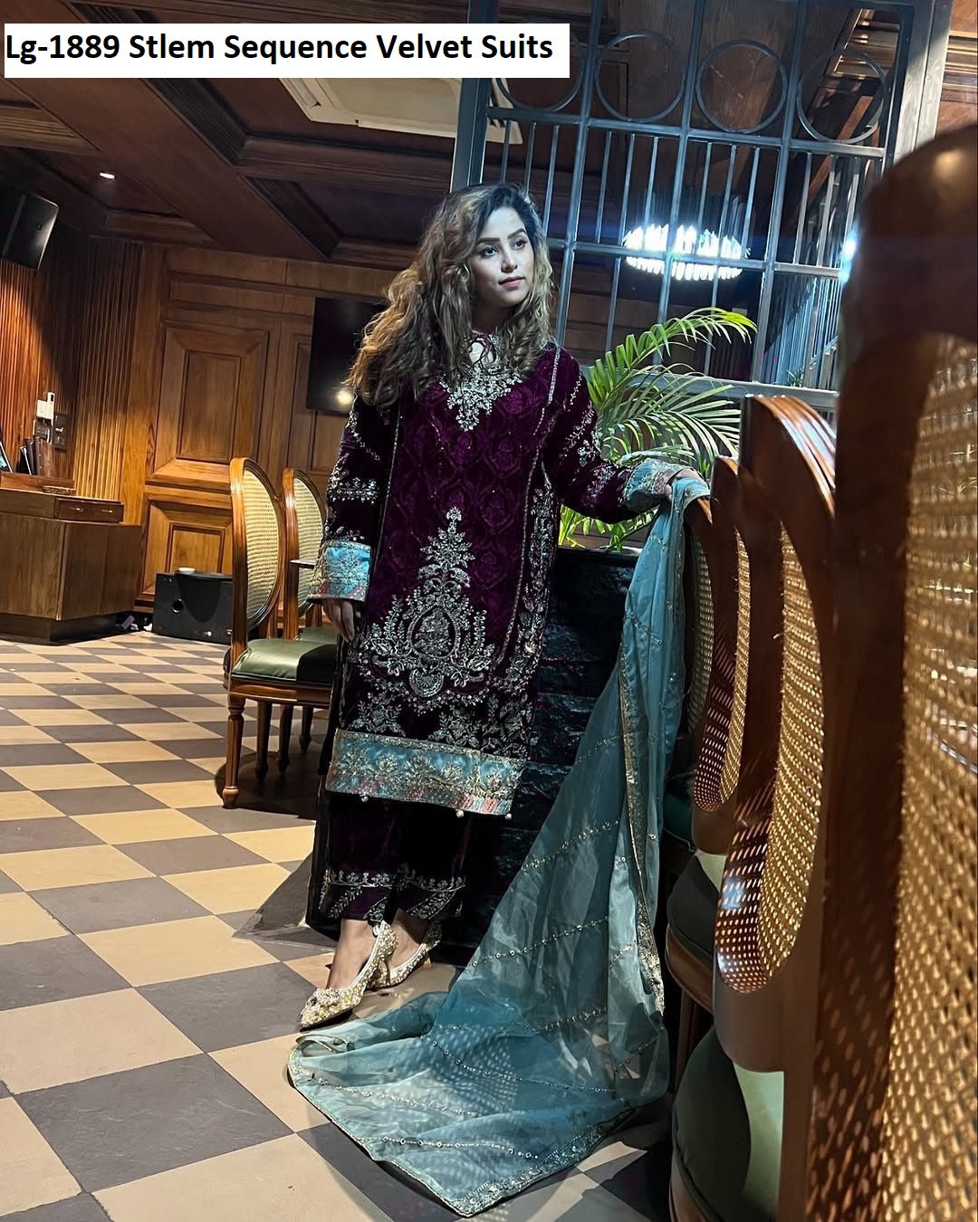 Lg-1889 Stlem Sequence Velvet Suits