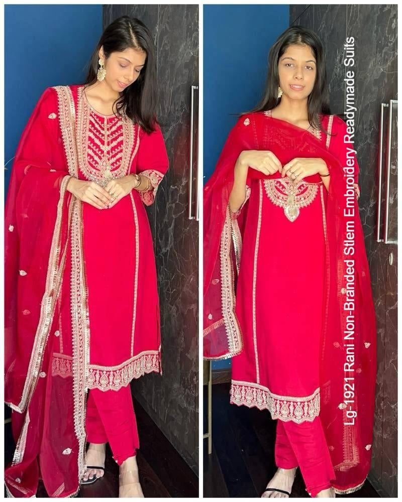 Lg-1921 Rani Non-Branded Stlem Embroidery Readymade Suits