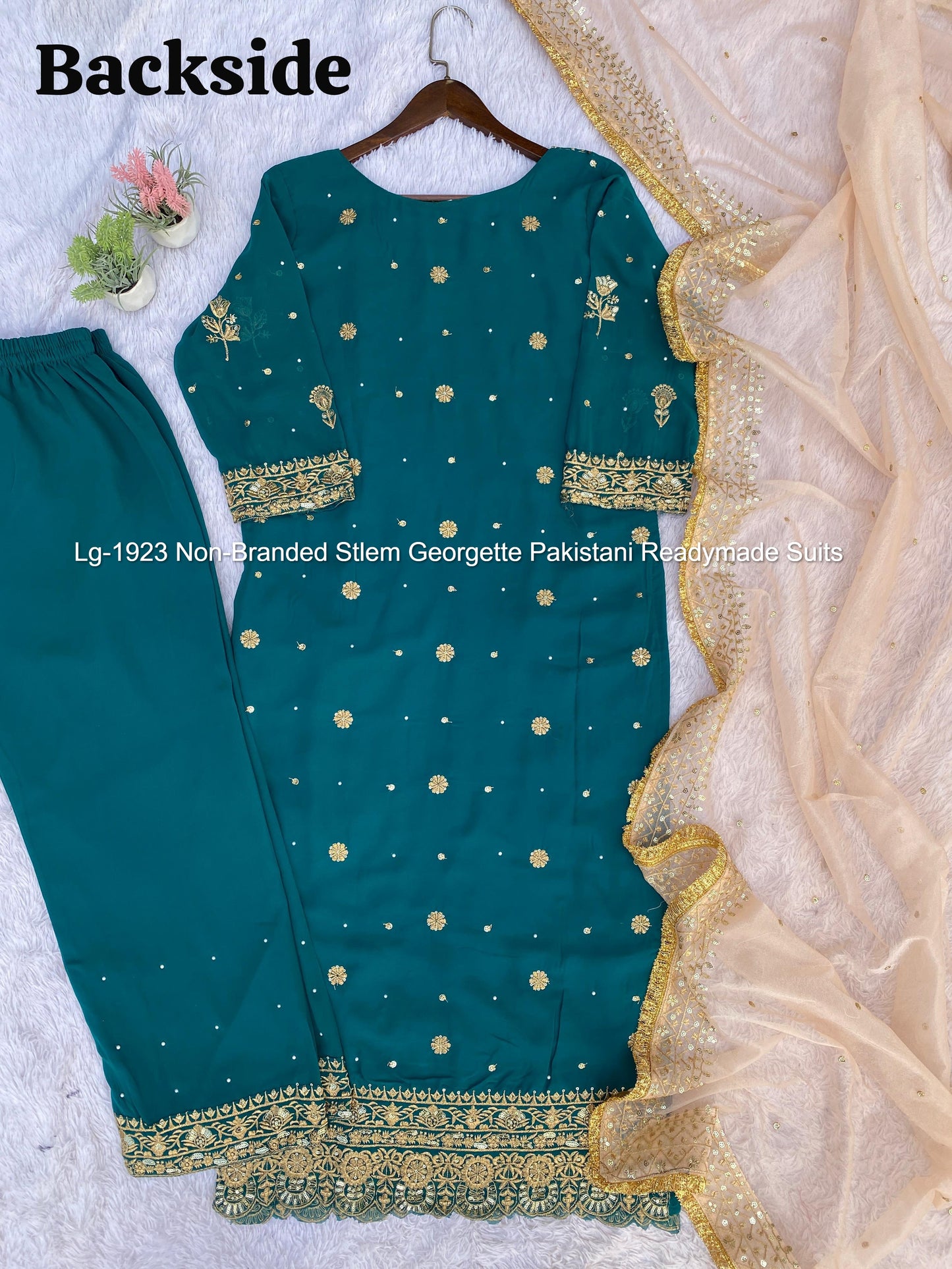 Lg-1923 Non-Branded Stlem Georgette Pakistani Readymade Suits