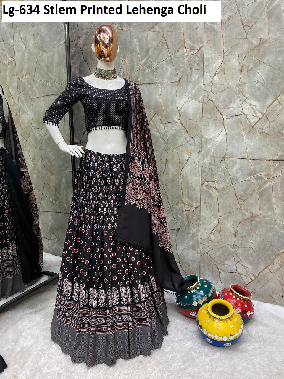 Lg-634 Stlem Printed Lehenga Choli