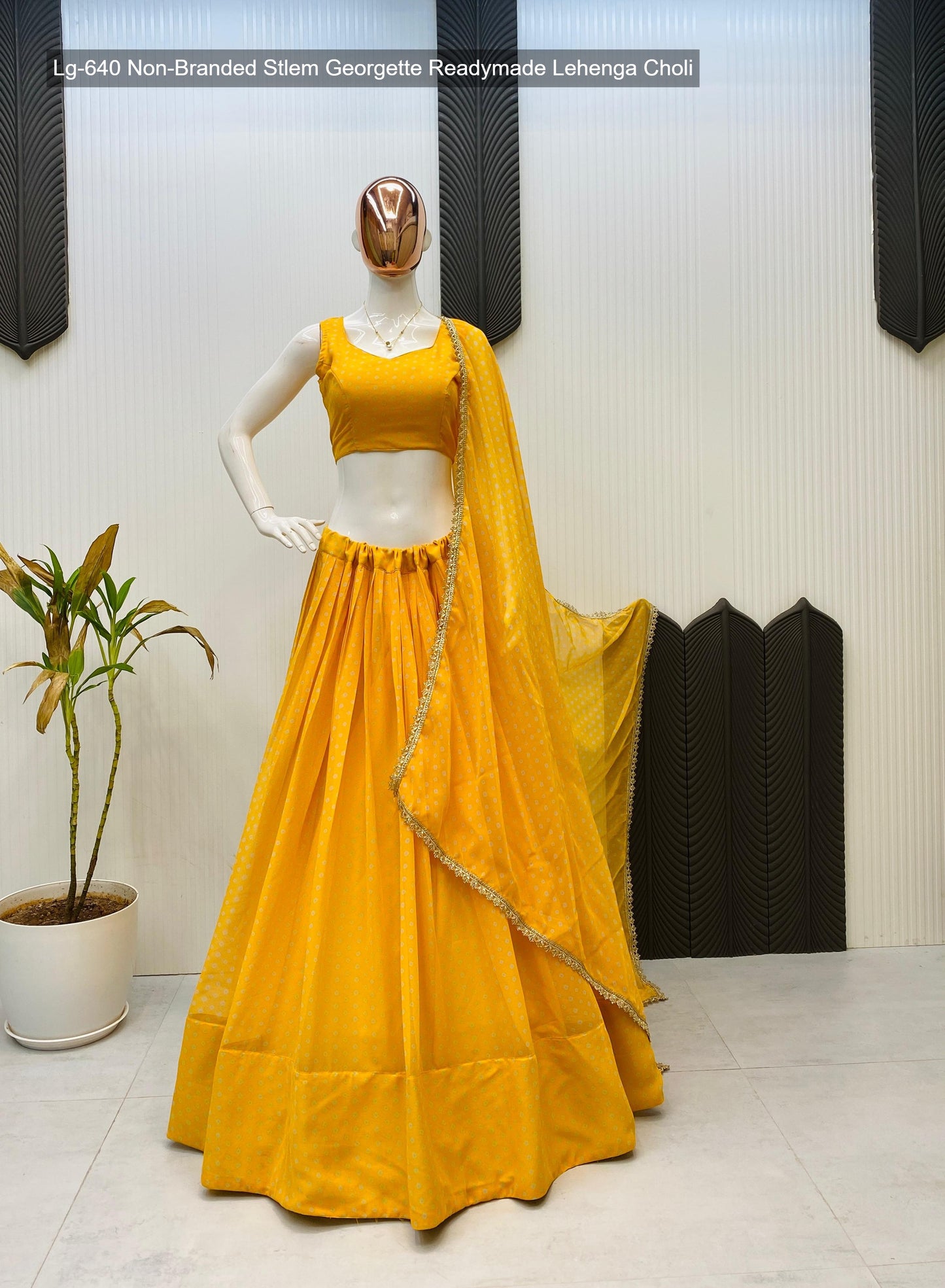 Lg-640 Non-Branded Stlem Georgette Readymade Lehenga Choli