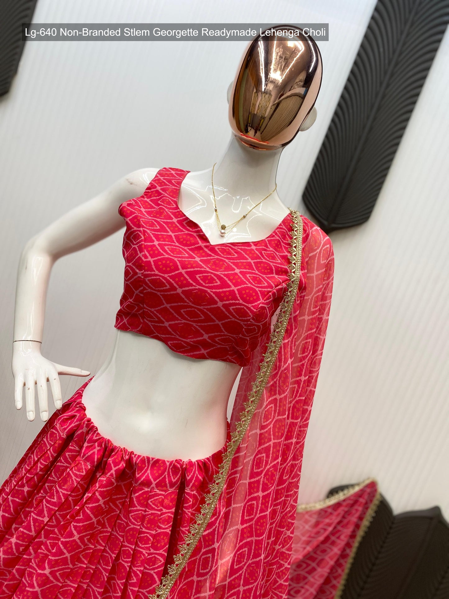 Lg-640 Non-Branded Stlem Georgette Readymade Lehenga Choli