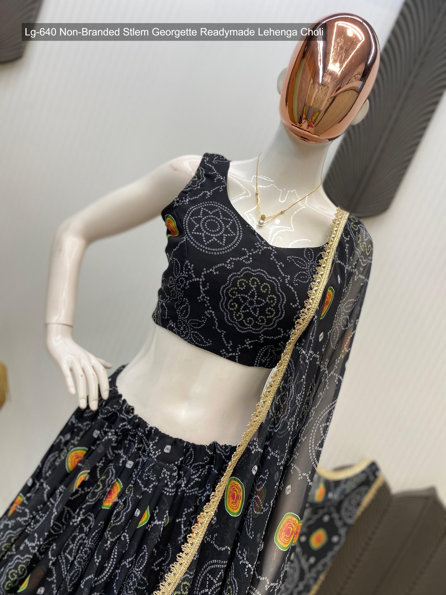 Lg-640 Non-Branded Stlem Georgette Readymade Lehenga Choli