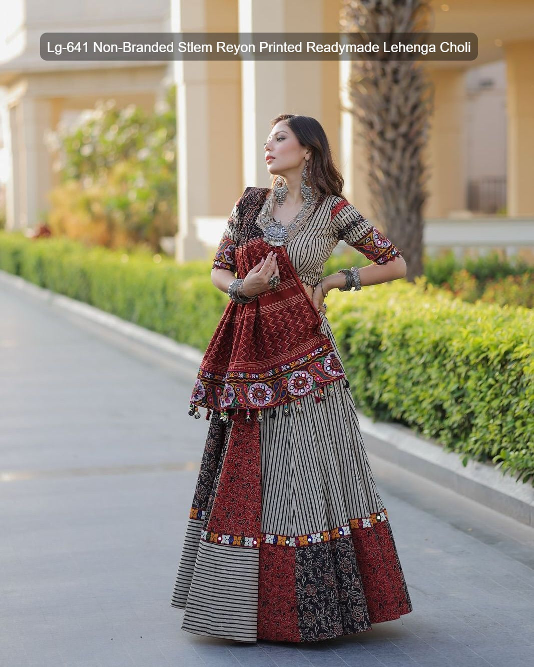 Lg-641 Non-Branded Stlem Reyon Printed Readymade Lehenga Choli