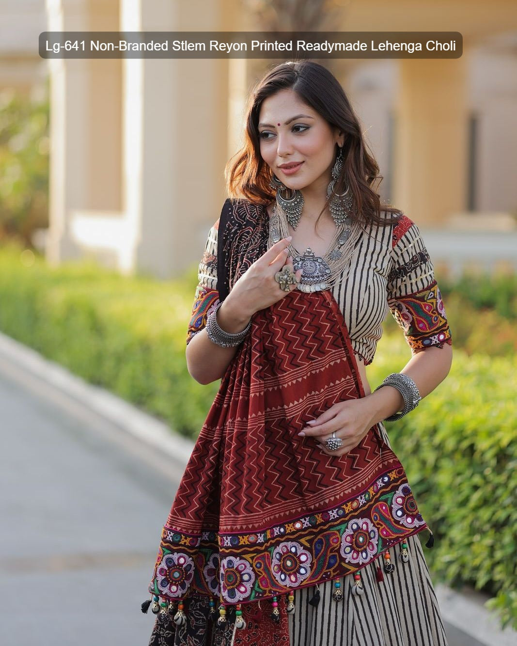 Lg-641 Non-Branded Stlem Reyon Printed Readymade Lehenga Choli
