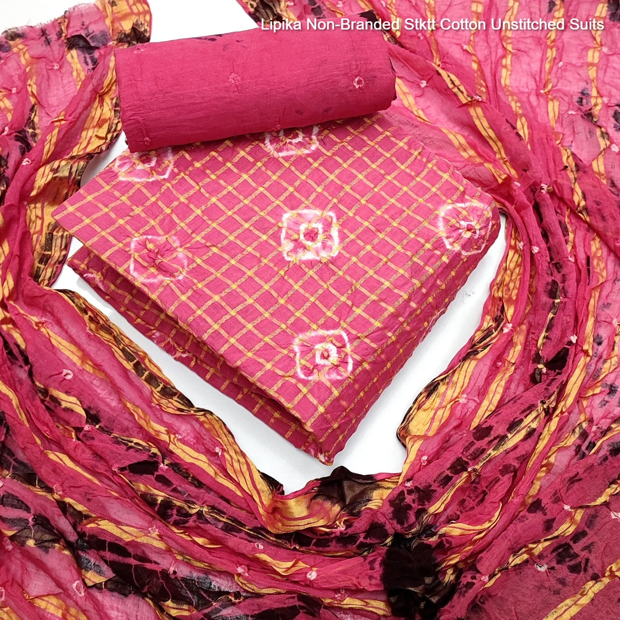 Lipika Non-Branded Stktt Cotton Unstitched Suits