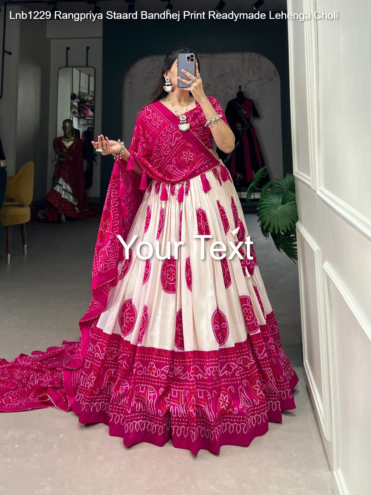 Lnb1229 Rangpriya Staard Bandhej Print Readymade Lehenga Choli