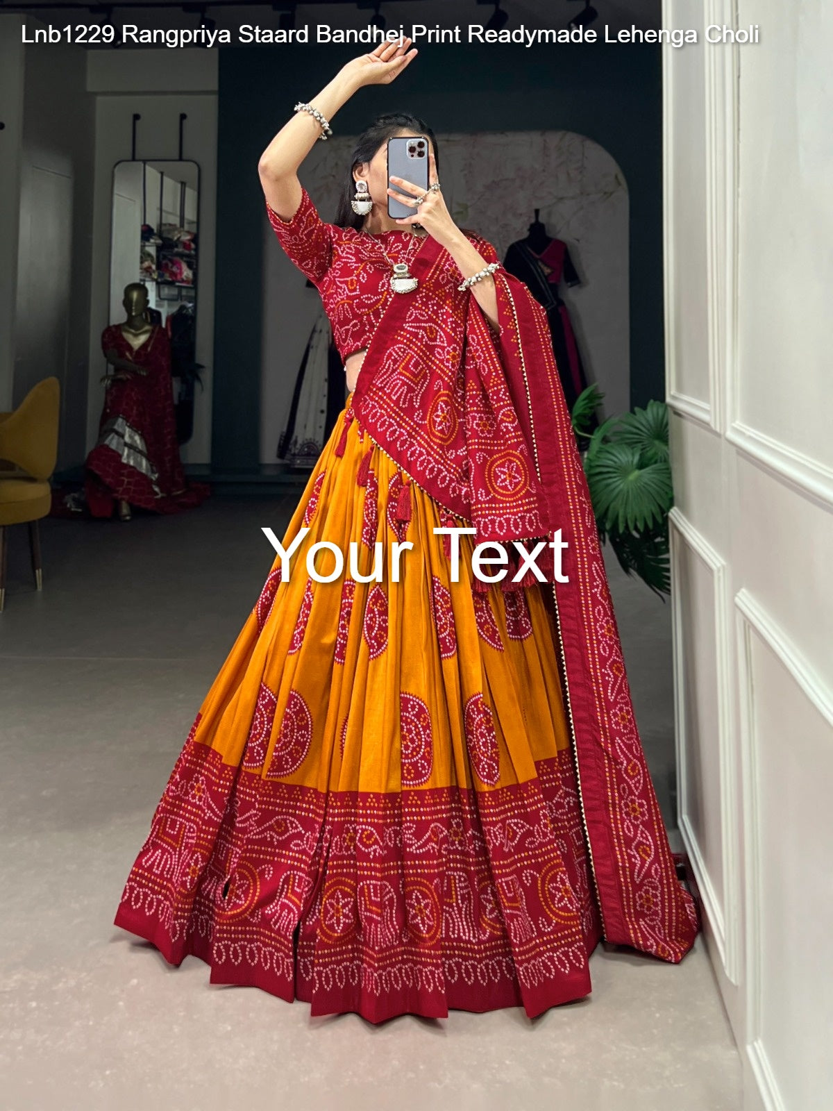 Lnb1229 Rangpriya Staard Bandhej Print Readymade Lehenga Choli