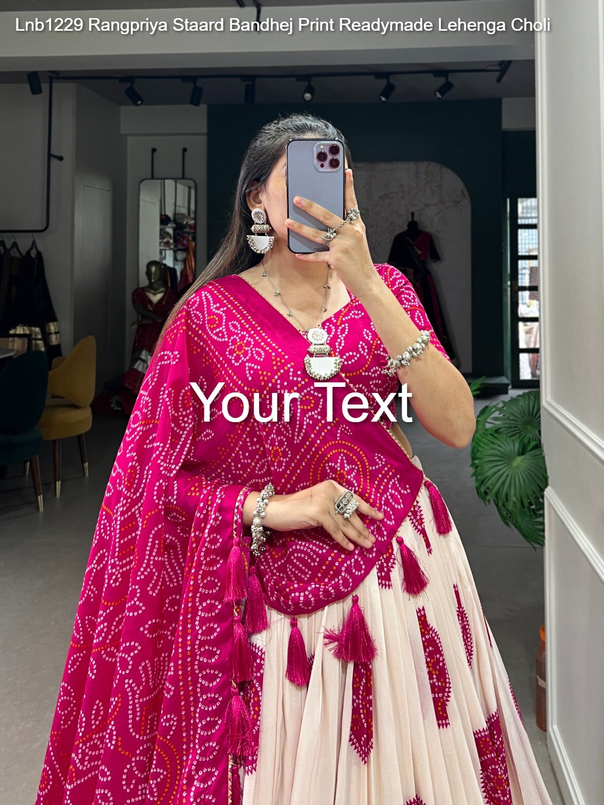 Lnb1229 Rangpriya Staard Bandhej Print Readymade Lehenga Choli