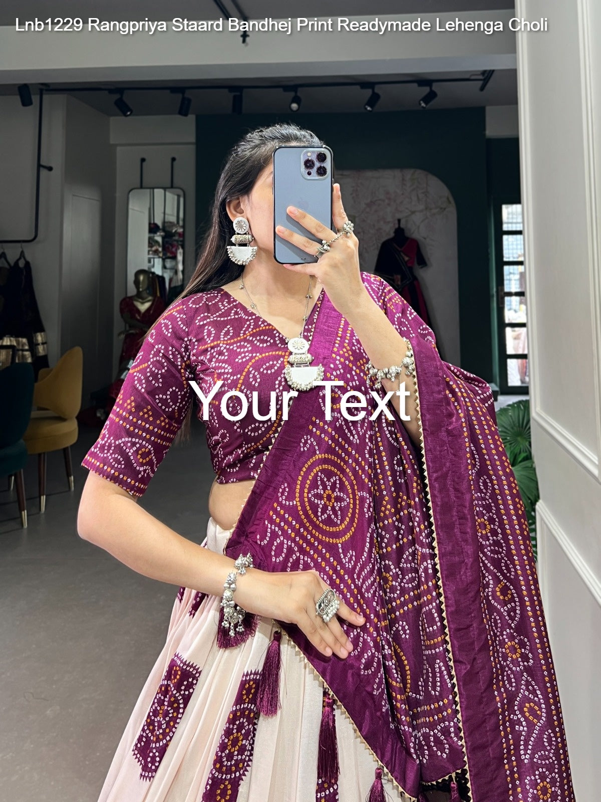 Lnb1229 Rangpriya Staard Bandhej Print Readymade Lehenga Choli